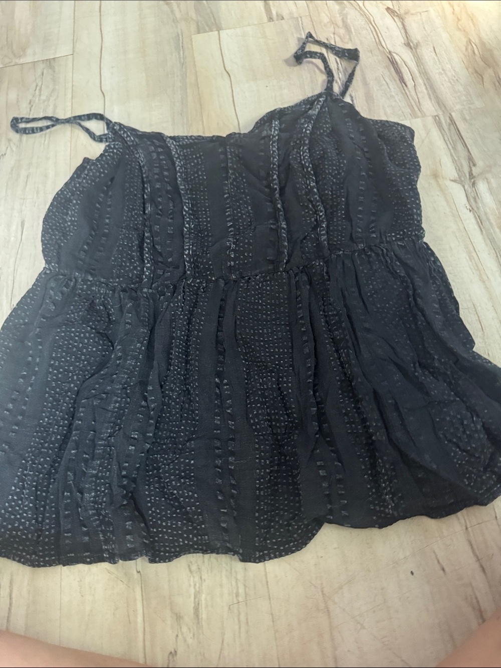 torrid Black Textured Spaghetti Strap Camisole